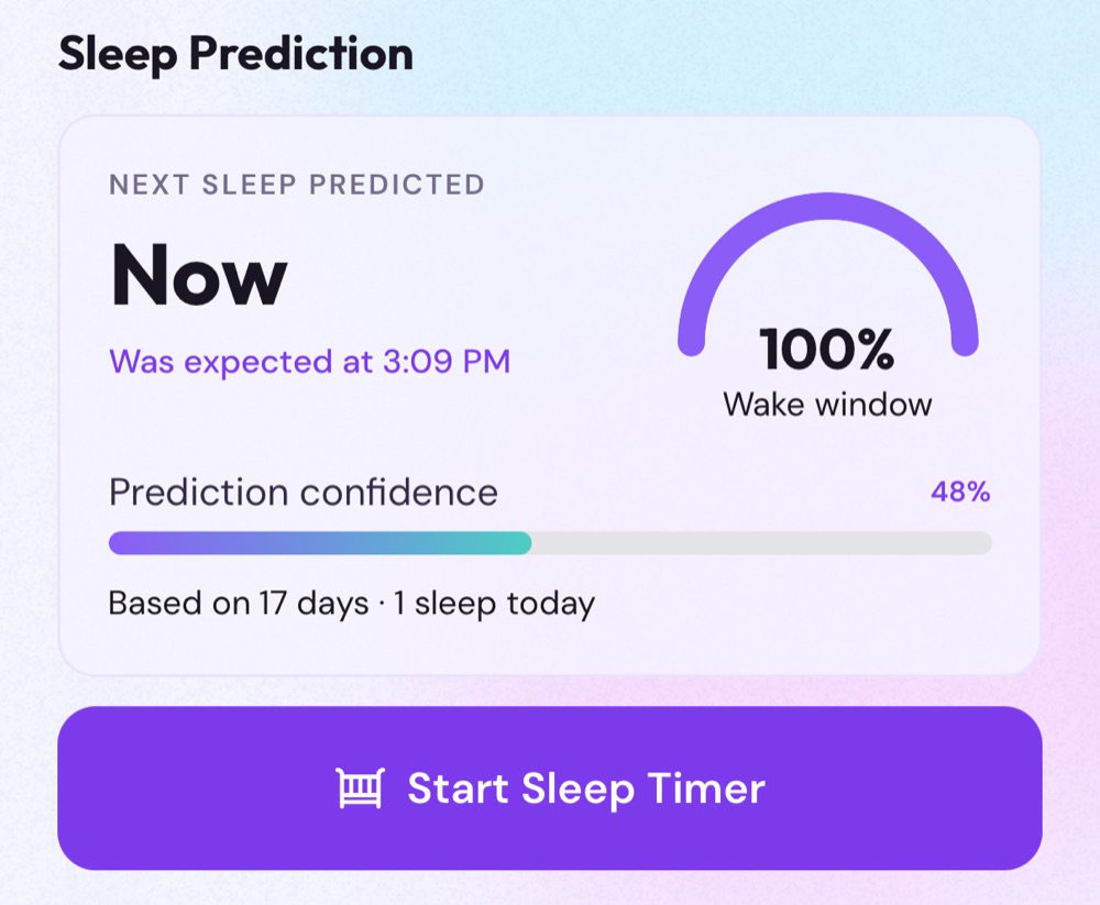 Pebby predicting the next nap